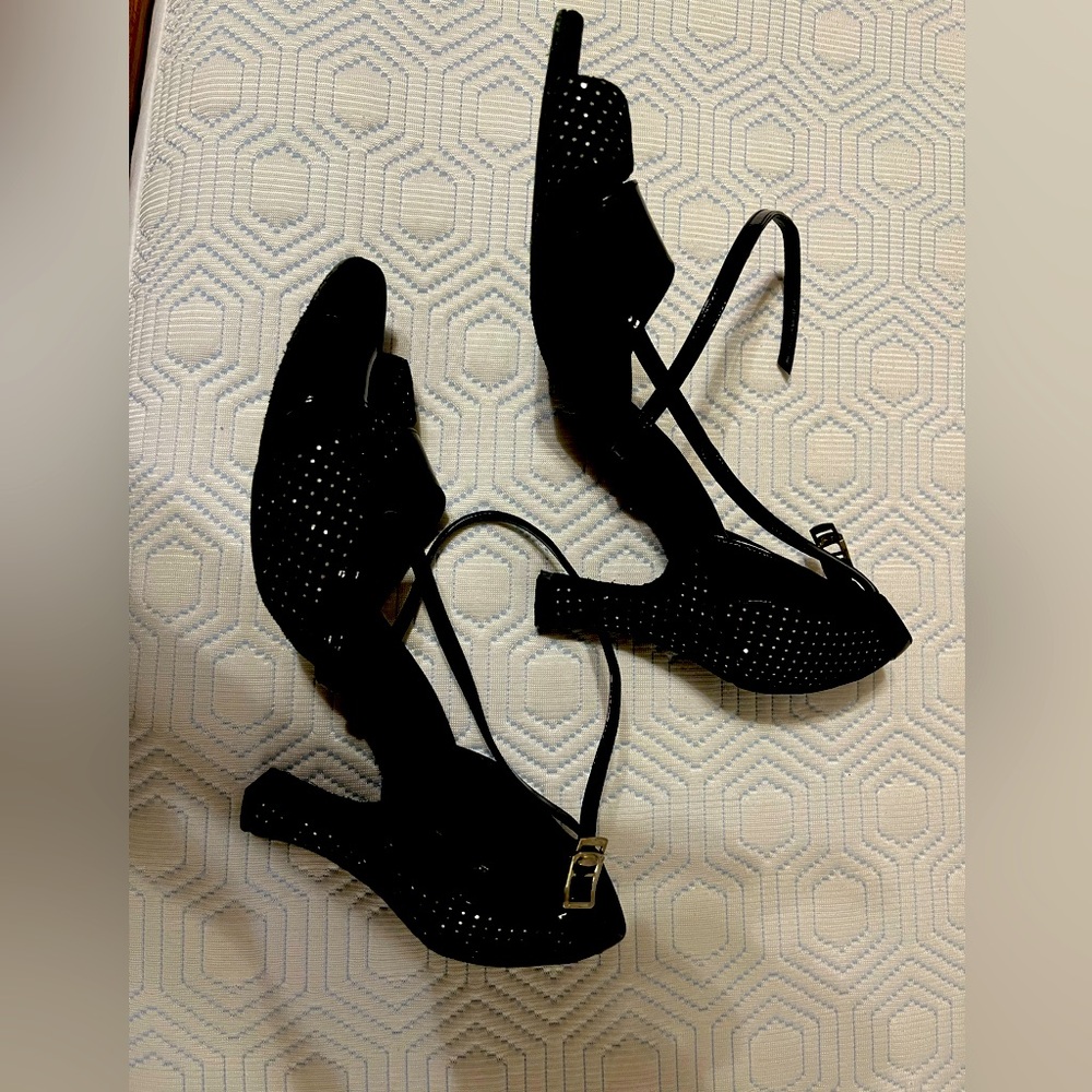 Black ballroom dance shoes size 8